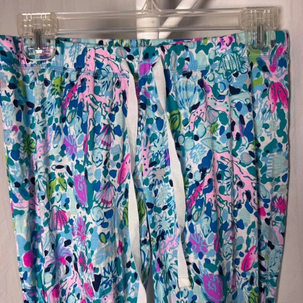 Lilly Pulitzer Tinsley Pajama Joggers In Multi Dive Bar XS - Picture 4 of 5